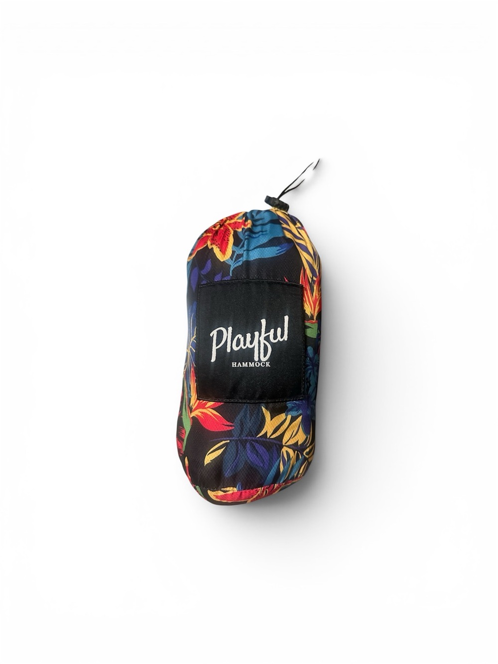 Playful Compact Floral Black Travel Hammock